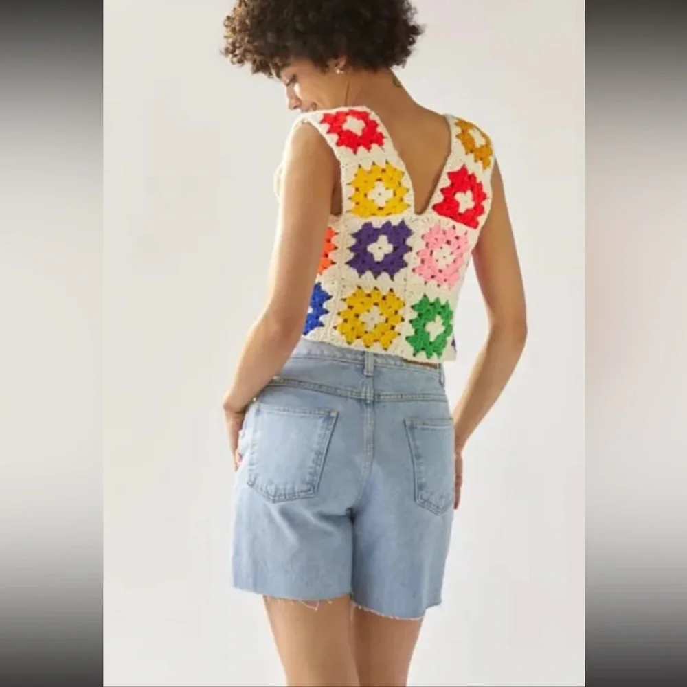 Urban Outfitters THE SERIES Granny Denim Short NWT SZ 31” - Picture 5 of 7